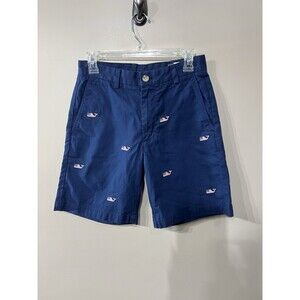 Vineyard Vines Men's Shorts 28 Navy Blue USA Flag Whale Logo Style Cotton